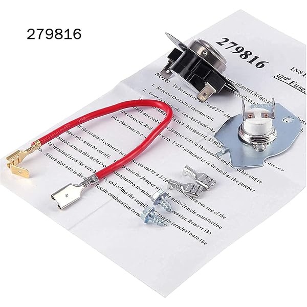 8544771 - Elemento de calefacción para secadora, corte de termostato 279816, fusible térmico para secadora 279973 3392519, compatible con maytag, kenmore, cocina, bañera de hidromasaje y más - Image 5