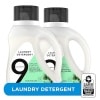 9 Elements Detergente líquido para colada, aroma a eucalipto, 40 onzas, 2 unidades