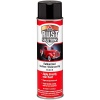 AGS RUST SOLUTIONS - Pintura en aerosol de goma flexible y revestimiento de cama, color negro mate, 14 onzas, encapsulador de óxido, aplicación directa sobre el óxido