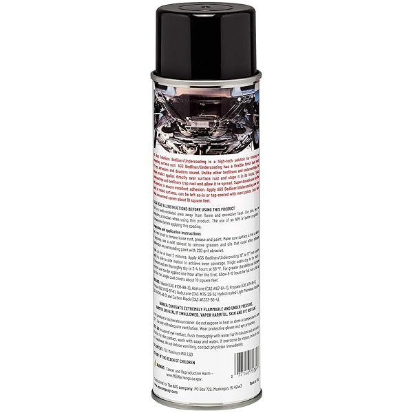 AGS RUST SOLUTIONS - Pintura en aerosol de goma flexible y revestimiento de cama, color negro mate, 14 onzas, encapsulador de óxido, aplicación directa sobre el óxido - Image 3