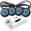 AMI PARTS - Kit de reparación de secadora DC97-16782A - Rodillo de secadora compatible con Samsung DV50K86EV/A3 DV40J3000EW/A2 incluye correa de secadora 6602-001655 DC93-00634A polea loca, con