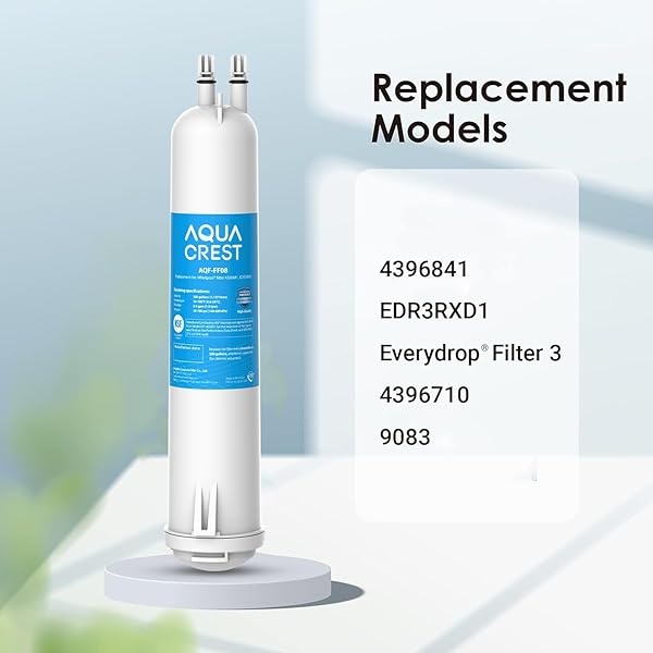 AQUA CREST AQF-FF08 Reemplazo para 4396841, Everydrop® Filter 3, EDR3RXD1, 4396710, Kenmore® 46-9083, 46-9030, filtro de agua para refrigerador, 2 filtros - Image 5
