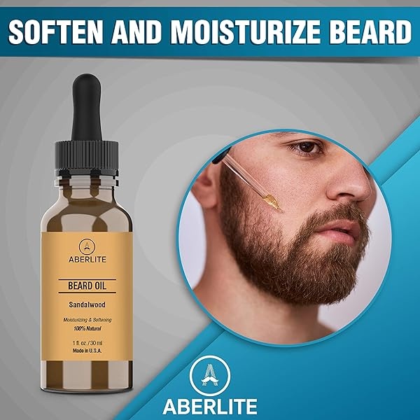 Aberlite Aceite de barba para hombres crecimiento y acondicionador de barba – Suaviza e hidrata - Image 3