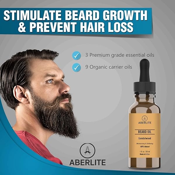 Aberlite Aceite de barba para hombres crecimiento y acondicionador de barba – Suaviza e hidrata - Image 4