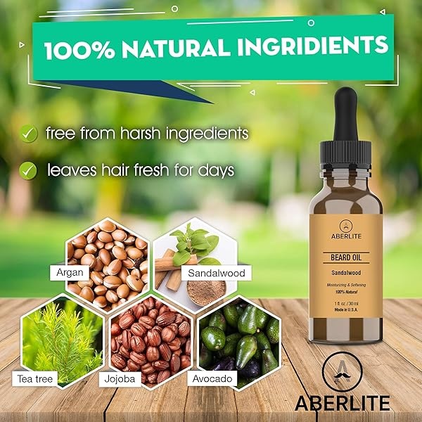 Aberlite Aceite de barba para hombres crecimiento y acondicionador de barba – Suaviza e hidrata - Image 6