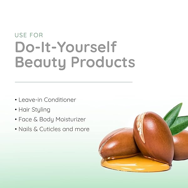 Aceite de argán puro (15 onzas) | Utilizado para productos de belleza y salud, aceite para el cabello, crema para labios, tratamiento para el cabello y productos para el cuidado de la piel | Contenedor resellable - Image 5
