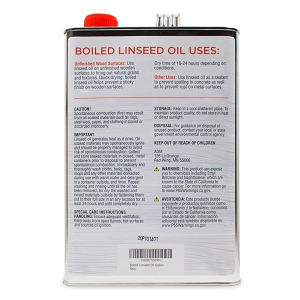 Aceite de linaza hervida, 128 oz (3.78 L) - Image 3