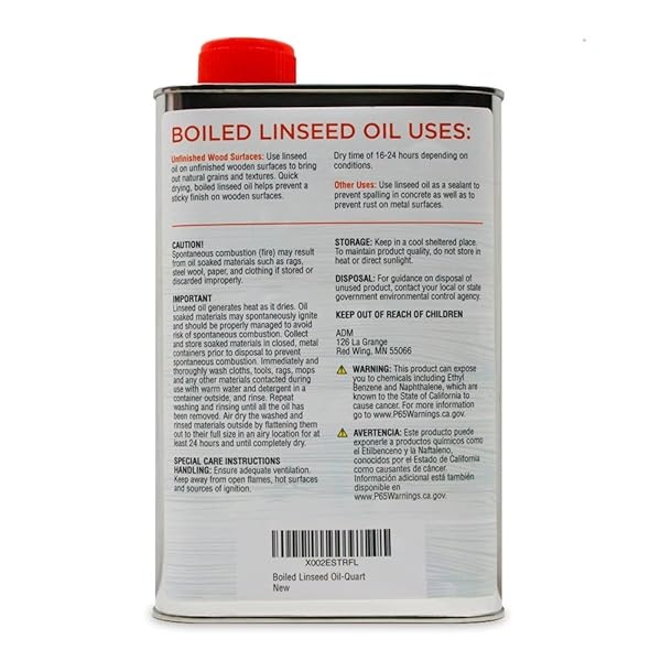 Aceite de linaza hervida, 946.35ml (32 oz) - Image 3