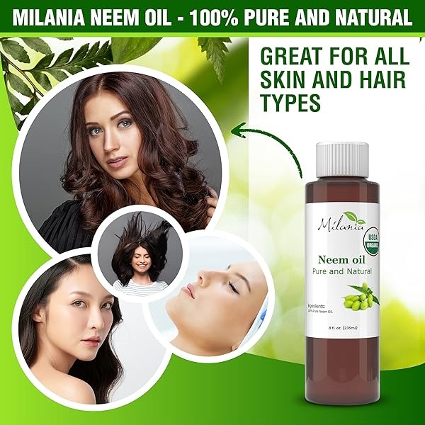 Aceite de neem premium virgen, prensado en frío, 100% puro, 8 FL. Oz. - Image 4
