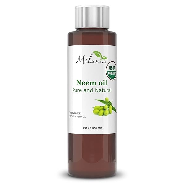 Aceite de neem premium virgen, prensado en frío, 100% puro, 8 FL. Oz.