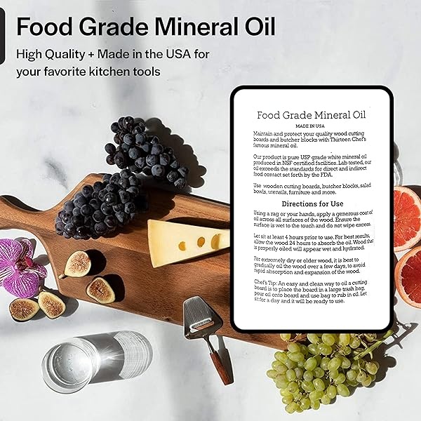 Aceite mineral de grado alimenticio para tablas de cortar, encimeras y bloques de carnicero, apto para alimentos y fabricado en los Estados Unidos, Transparente, Half Gallon - Image 7