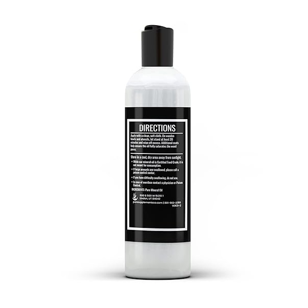 Aceite mineral puro, grado alimenticio, grado USP, para tablas de cortar, bloques de carnicero, encimeras, utensilios de madera (226 g) - Image 3