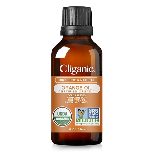 Aceites esenciales de naranja orgánicos Cliganic, 30 ml - Para aromaterapia, aceite difusor y humidificadores - Ideal para dormir y relajarse