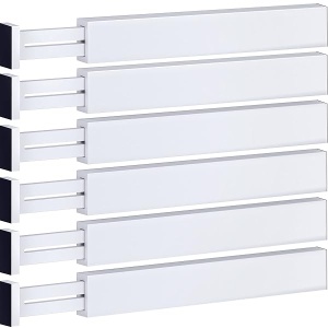 Adjustable Bamboo Drawer Dividers Organizer - Large Expandable Kitchen Utensil Separators for Dresser, Bedroom, Baby Drawer, Bathroom, Office, Set of 6 - 2.6 Tall, 17.5 to 22 Inch (White)?