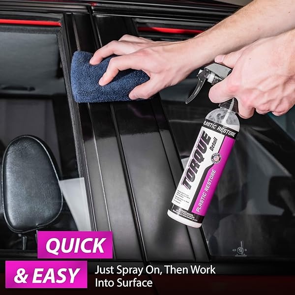 Aerosol restaurador de plástico con detalles de par – Restaura, brilla y protege las superficies de plástico, vinilo y goma de tu coche con restauración molecular, se aplica fácilmente en minutos, dura al menos 6 meses - Image 4