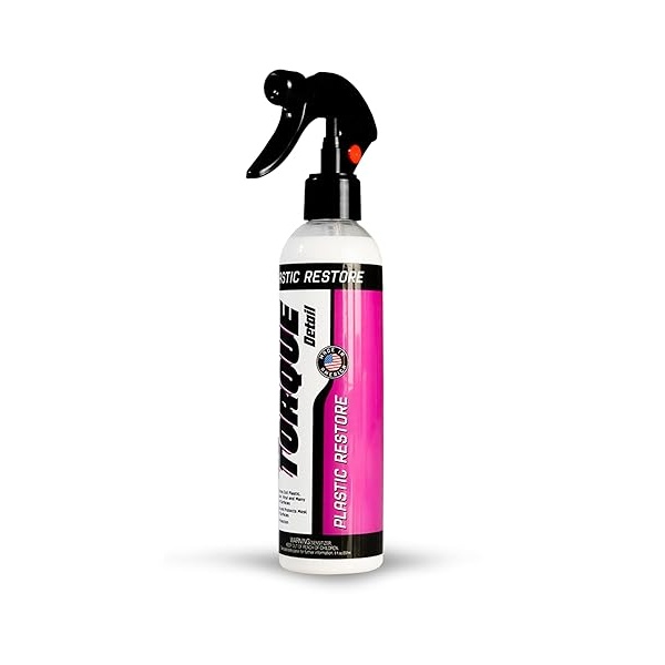 Aerosol restaurador de plástico con detalles de par – Restaura, brilla y protege las superficies de plástico, vinilo y goma de tu coche con restauración molecular, se aplica fácilmente en minutos, dura al menos 6 meses