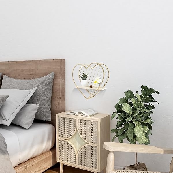 Afuly - Estante, diseño de corazón, color dorado - Image 7