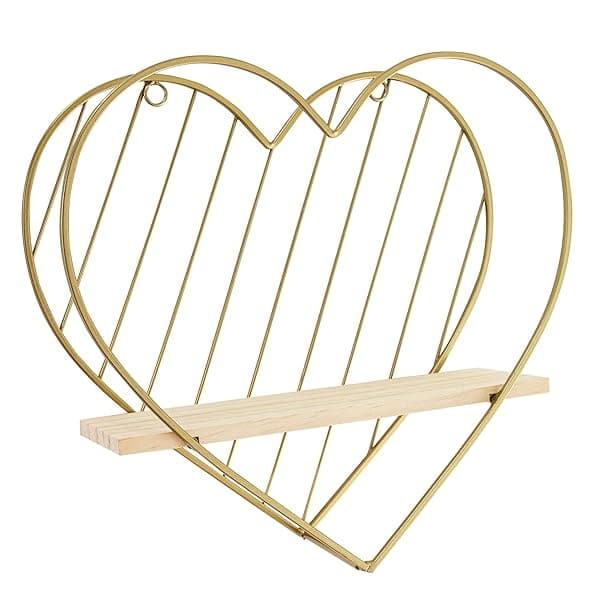 Afuly - Estante, diseño de corazón, color dorado - Image 9
