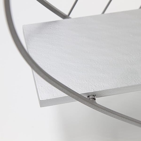 Afuly - Estantería de pared de metal gris flotante, diseño de corazón, estante pequeño, moderno, romántico, estilo de granja, lindo y único, cuarto de bebé, cuarto de baño, recámara, decoración de - Image 5