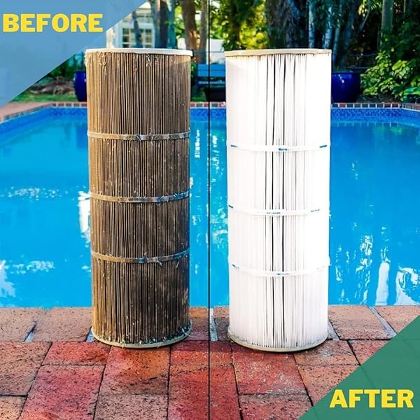 Ahh-Some Limpiador de cartuchos de filtro de spa y piscina, filtros de bañera de hidromasaje y solución de remojo de cartuchos, funciona muy bien en filtros de arena, mejora la eficiencia del filtro de bañera, limpieza de 6 meses en un solo recipiente - Image 6
