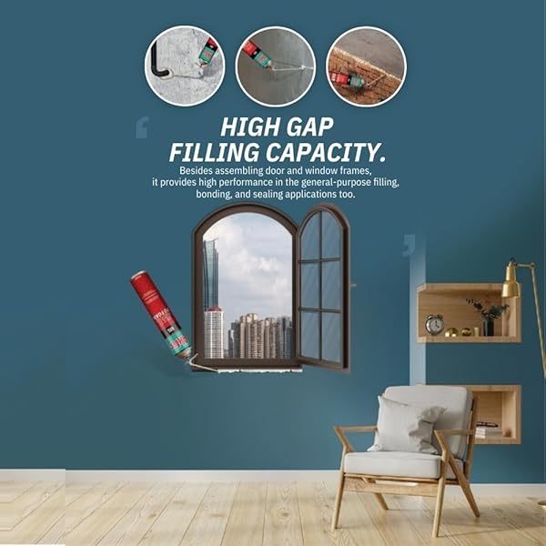 Akfix 805 - Sellador de espuma expandible de relleno de huecos (1 x 1 onzas), lata de aislamiento de espuma en aerosol de huecos y grietas, sellador impermeable con pajilla, espuma expandible de - Image 4