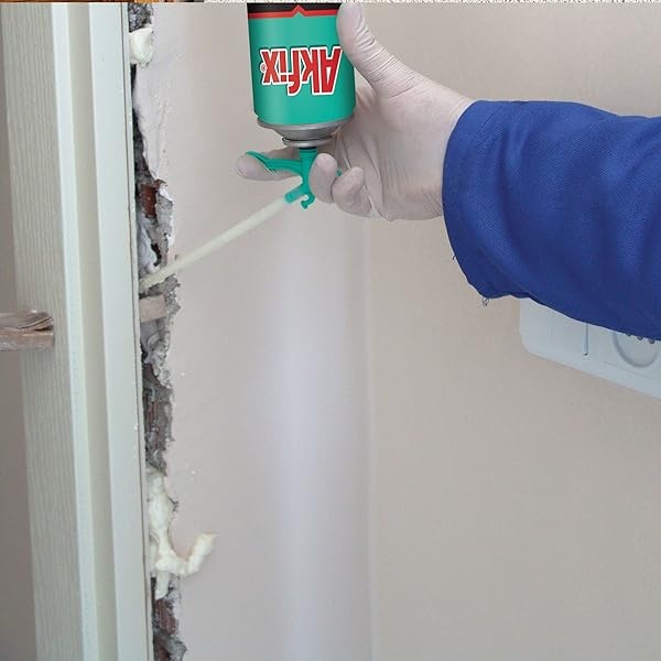 Akfix 805 - Sellador de espuma expandible de relleno de huecos (1 x 1 onzas), lata de aislamiento de espuma en aerosol de huecos y grietas, sellador impermeable con pajilla, espuma expandible de - Image 5