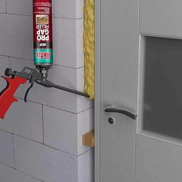 Akfix 805P PRO - Kit de llenado de huecos para ventanas y puertas, sellador de espuma aislante, relleno de espuma expansible, espuma de baja expansión para aislamiento acústico y térmico, uso de - Image 5