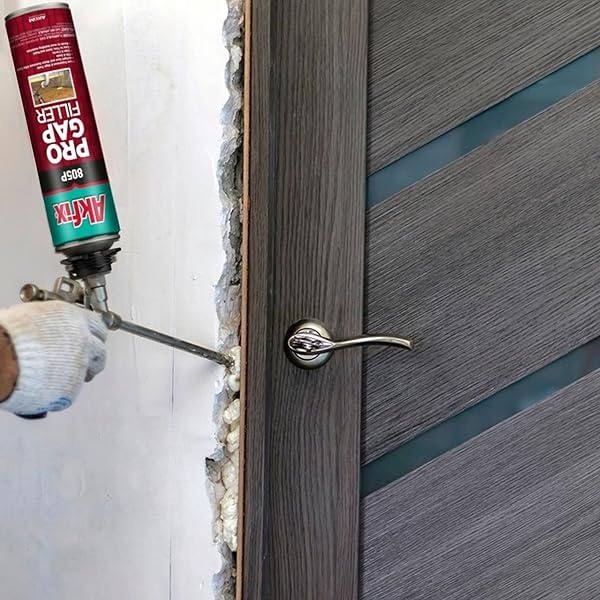 Akfix 805P PRO - Sellador de espuma expandible para relleno (1 x 29 oz.) - Sellador de espuma aislante, espuma de baja expansión para aislamiento acústico y térmico, ventanas y puertas, uso de armas, - Image 5