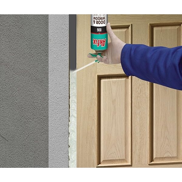 Akfix 806 - Lata de aislamiento de espuma en aerosol para puerta y ventana, sellador impermeable con pajilla, spray de aislamiento de espuma de poliuretano expandible para ventanas y puertas y grandes - Image 3