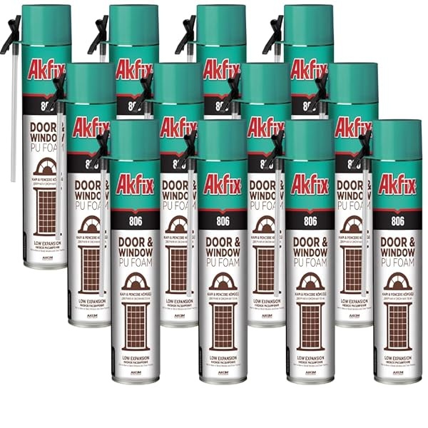 Akfix 806 - Lata de aislamiento de espuma en aerosol para puerta y ventana, sellador impermeable con pajilla, spray de aislamiento de espuma de poliuretano expandible para ventanas y puertas y grandes - Image 3