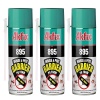 Akfix 895 - Espuma aislante en aerosol para bloques de plagas (3 x 5 onzas) - Relleno de huecos, bloqueador de agujeros para mouse, espuma expandible de poliuretano para barrera de roedores, relleno