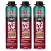 Akfix Espuma en aerosol de poliuretano 805P, sellador aislante impermeable, relleno de huecos de espuma expandible, espuma aislante para ventana y marco de puerta, excelente aislamiento acústico y calor, paquete de 3, 32 onzas.