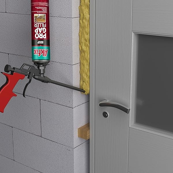 Akfix Espuma en aerosol de poliuretano 805P, sellador aislante impermeable, relleno de huecos de espuma expandible, espuma aislante para ventana y marco de puerta, excelente aislamiento acústico y calor, paquete de 3, 32 onzas. - Image 7