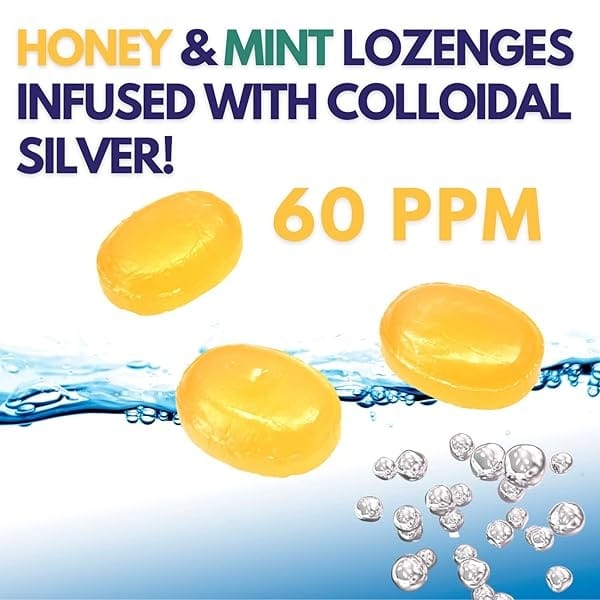 American Biotech Labs - Silver Biotics - Pastillas coloidales plateadas - Fabricado con tecnología Silversol de 60 ppm y fabricado con la mejor manuka de miel - Bolsa de 21 unidades - Image 6