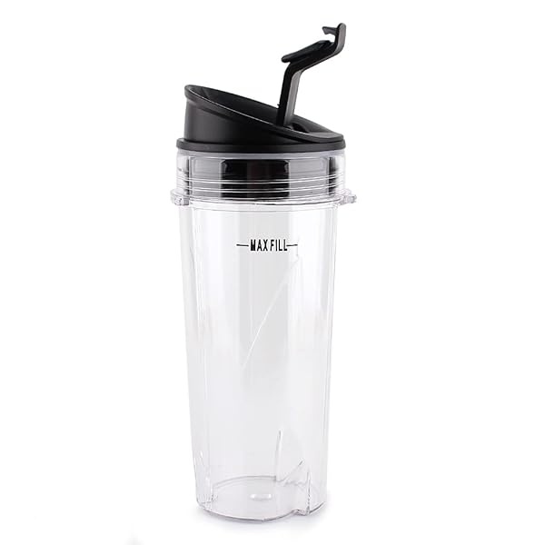 Anbige - Juego de 3 pestañas para batidora Nutri Ninja, 2 unidades de 16 onzas y tapa de sip & Seal para Ninja BL200 30/BL201 30/BL201C 30/BL203QBK/BL100 - Image 3