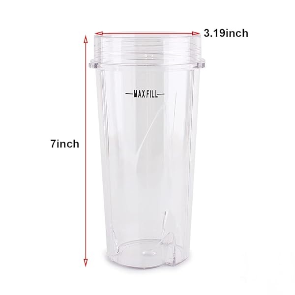 Anbige - Juego de 3 pestañas para batidora Nutri Ninja, 2 unidades de 16 onzas y tapa de sip & Seal para Ninja BL200 30/BL201 30/BL201C 30/BL203QBK/BL100 - Image 4