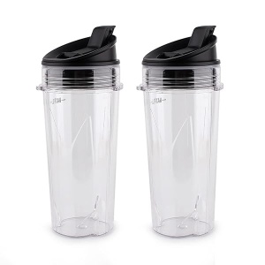 Anbige - Juego de 3 pestañas para batidora Nutri Ninja, 2 unidades de 16 onzas y tapa de sip & Seal para Ninja BL200 30/BL201 30/BL201C 30/BL203QBK/BL100