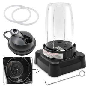 Anbige Piezas de repuesto de fresado ensamblaje con taza y tapa, compatible con Ninja Blender NJ600, BL700, BL701WM 30, BL701 30