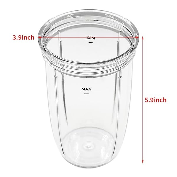 Anbige Piezas de repuesto de fresado ensamblaje con taza y tapa, compatible con Ninja Blender NJ600, BL700, BL701WM 30, BL701 30 - Image 6