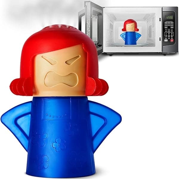 Angry Mama Steaming Mama - Horno de microondas para mamá y mamá fría para refrigerador y congelador - Herramienta de limpieza de vapor de alta temperatura, 2 unidades (Mikrowave y nevera) - Image 3