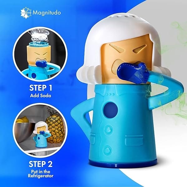 Angry Mama Steaming Mama - Horno de microondas para mamá y mamá fría para refrigerador y congelador - Herramienta de limpieza de vapor de alta temperatura, 2 unidades (Mikrowave y nevera) - Image 8