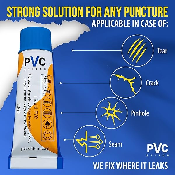 Aqua PRO Kit de reparación para equipos inflables y equipos de uso bajo el agua, impermeable pegamento + parche de reparación para barcos, botas, piscinas, neopreno, vinilo, Sellador PVC - Image 3