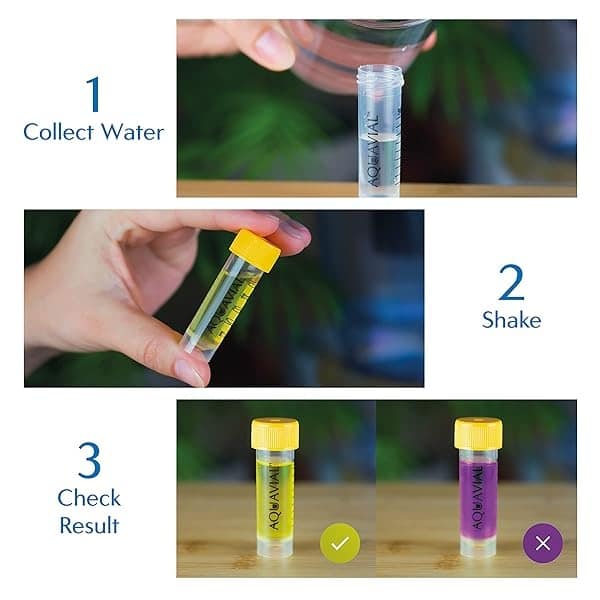 AquaVial - Kit de prueba de agua, 6 unidades E Coli y kit de prueba de agua coliforme para agua potable, piscina, estanque, lago pozo, probador de bacterias de calidad - Image 4