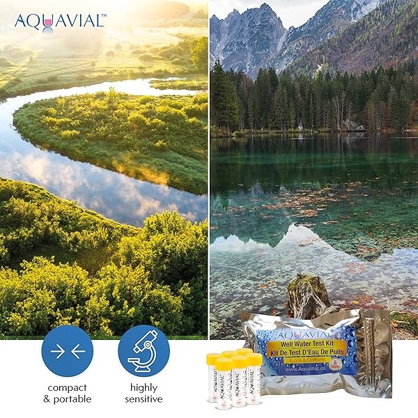 AquaVial - Kit de prueba de agua, 6 unidades E Coli y kit de prueba de agua coliforme para agua potable, piscina, estanque, lago pozo, probador de bacterias de calidad - Image 6