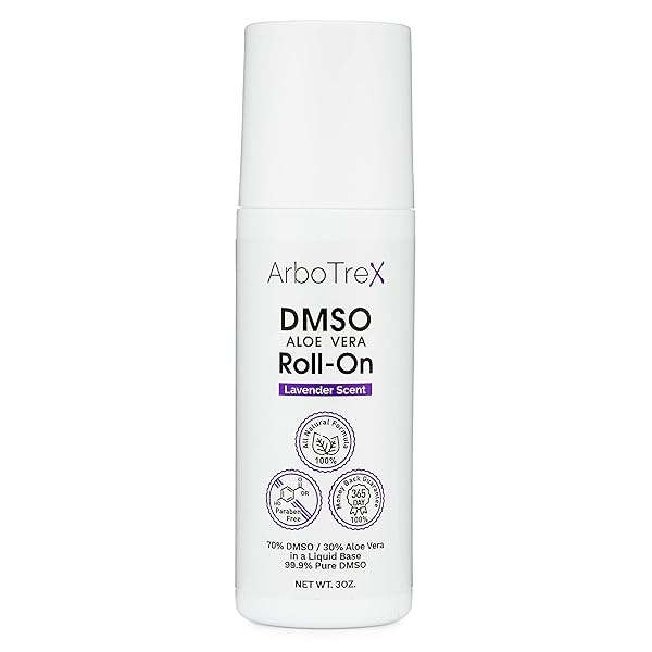Arbotrex DMSO Roll-On con Aloe Vera – Perfume de lavanda, fabricado con 99,9% puro grado farmacéutico DMSO – 70% DMSO/30% Aloe Vera, fabricado en Estados Unidos para Live Better Naturals