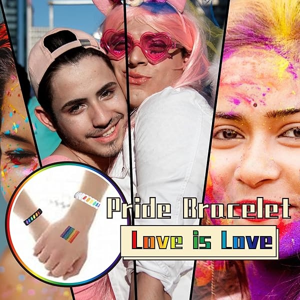 Arco iris tejido a mano Orgullo Unisex pulsera 100% hecho a mano al aire libre ajustable Paracord supervivencia grillete pulsera (Blanca , Grande) - Image 7