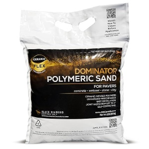 Arena polimérica DOMINATOR gris carbón de 10 libras con revolucionaria tecnología flexible de cerámica para estabilizar juntas de pavimentadoras/huecos, 1/8 pulgadas hasta 4 pulgadas, resultados de
