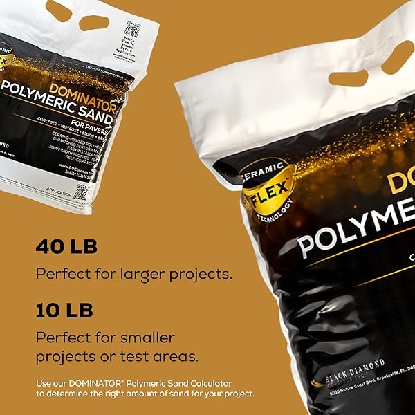 Arena polimérica DOMINATOR negra medianoche de 10 libras con revolucionaria tecnología flexible de cerámica para estabilizar juntas de pavimentadoras/huecos, 1/8 pulgadas hasta 4 pulgadas, resultados - Image 9