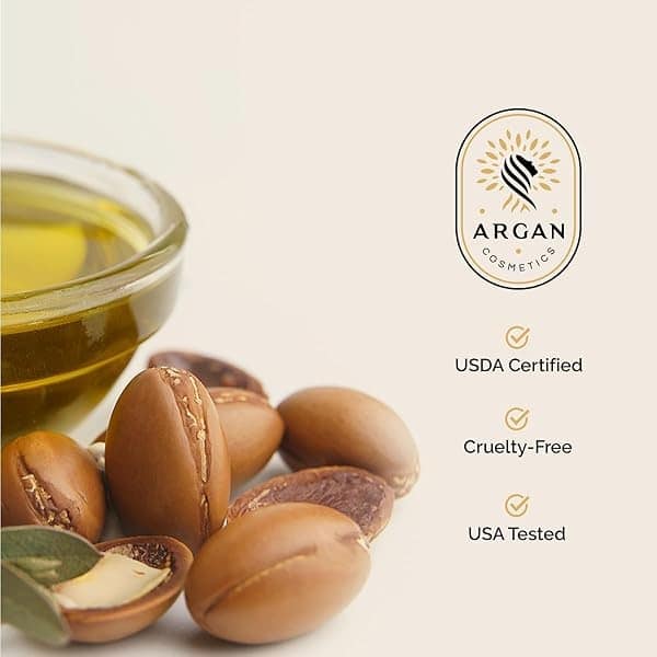 Argan Cosmetics 100% Pure Organic Moroccan Argan Oil for Hair, Skin, Nails, Cuticles, Face & Beards - Cold Pressed, Unscented - Filtered Through Cotton & Charcoal - All Natural Moisturizer - 2 Fl Oz - Image 6