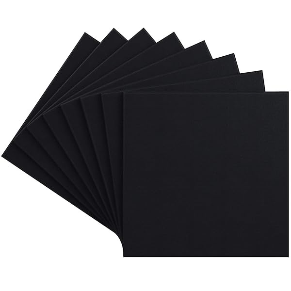 Arteza - Lienzos de pintura para pintura, paquete de 8, 12 x 12 pulgadas, lona cuadrado negro a granel, lona estirado 100% algodón, imprimado en geso, suministros de arte para adultos, para verter acrílico y pintura al óleo - Image 3